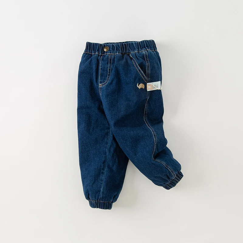 Dave Bella Children's Pants 2023 New Autumn Winter Boys Cowboy Cool Casual Fashion Loose Warm Party Outdoor Sport DB4237992