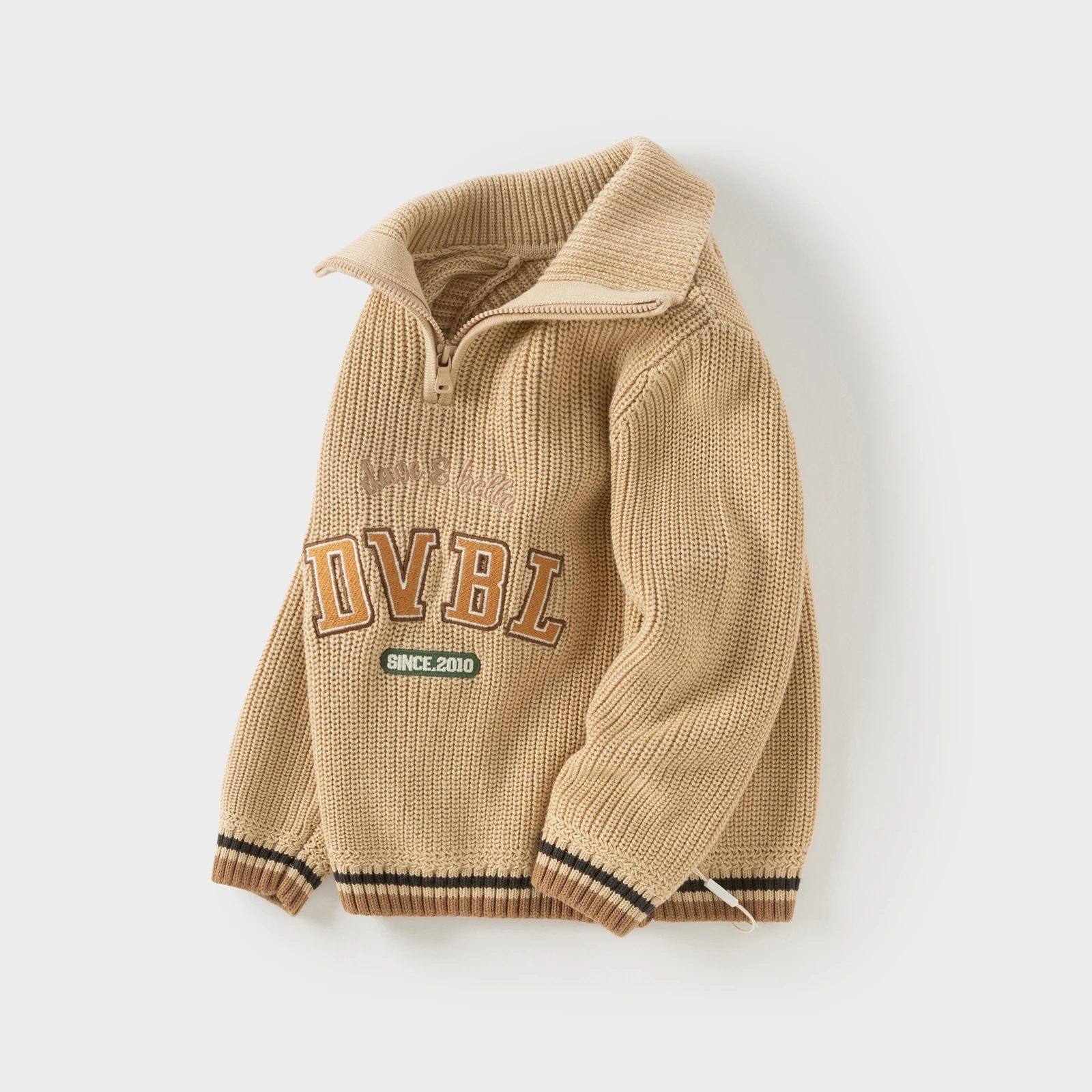 Dave Bella Autumn Spring Pullover Sweater for Boys Knitted Sweater Children Polo Outerwear Coat Kids Clothes DB4253758
