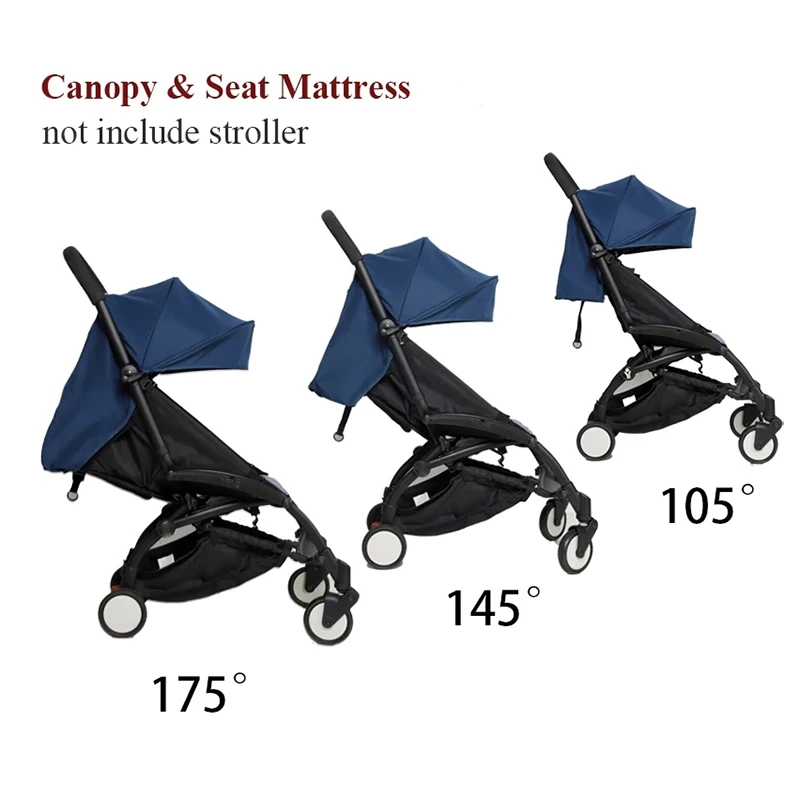 4pcs/set Stroller Accessories 175° Sunshade &Seat Cushion Sets Fit for Yoyo Yoyo2 Yoyo3 Yoya Waterproof UV-Protector