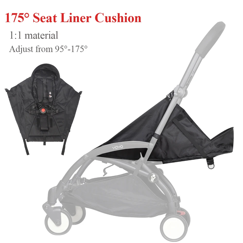 4pcs/set Stroller Accessories 175° Sunshade &Seat Cushion Sets Fit for Yoyo Yoyo2 Yoyo3 Yoya Waterproof UV-Protector