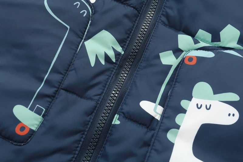 Winter Jackets for Kids Snowsuits Girl Duck Down Coat Boy Fur Collar Outerwear Children Suits Dinosaur Overalls Baby Jumpsuits