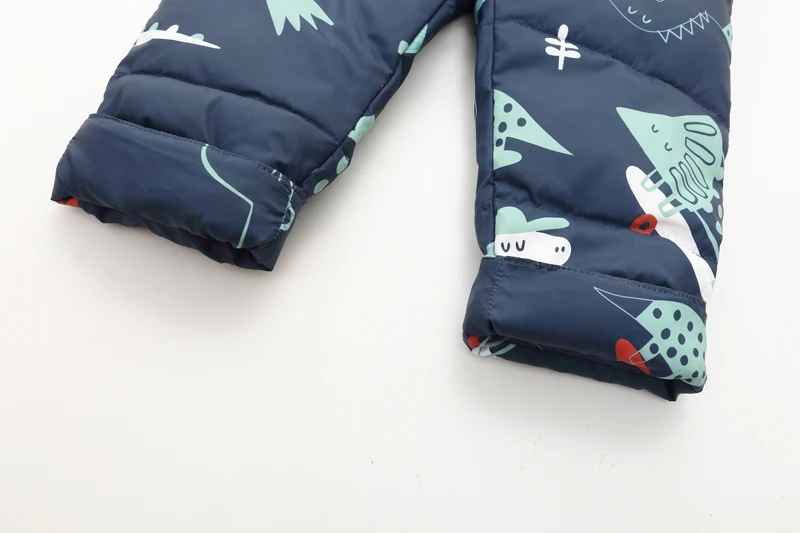 Winter Jackets for Kids Snowsuits Girl Duck Down Coat Boy Fur Collar Outerwear Children Suits Dinosaur Overalls Baby Jumpsuits
