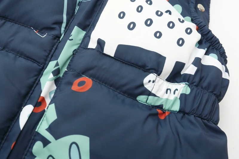 Winter Jackets for Kids Snowsuits Girl Duck Down Coat Boy Fur Collar Outerwear Children Suits Dinosaur Overalls Baby Jumpsuits