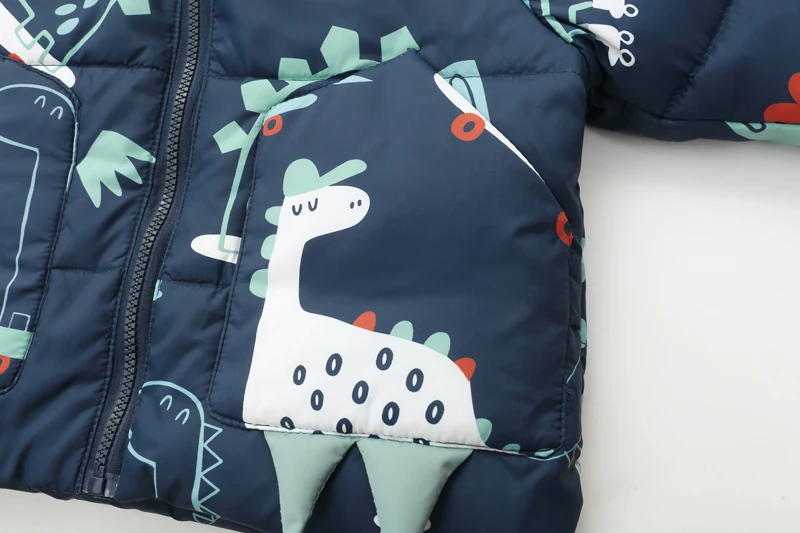 Winter Jackets for Kids Snowsuits Girl Duck Down Coat Boy Fur Collar Outerwear Children Suits Dinosaur Overalls Baby Jumpsuits