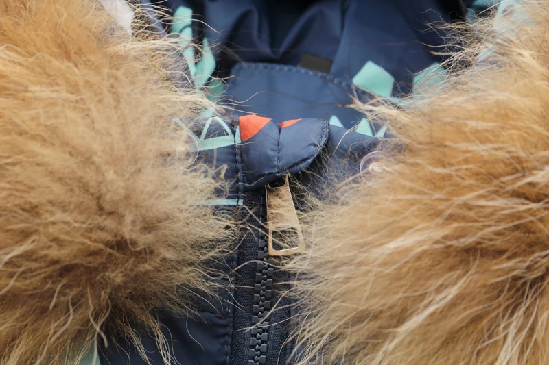 Winter Jackets for Kids Snowsuits Girl Duck Down Coat Boy Fur Collar Outerwear Children Suits Dinosaur Overalls Baby Jumpsuits