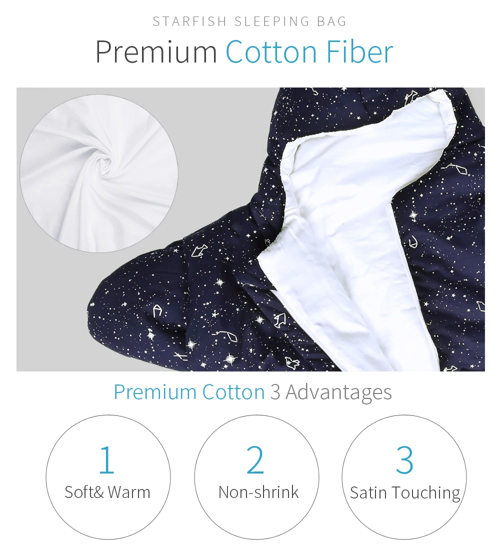 New Arrival Starfish Baby Sleeping Bag Winter Baby Sleep Sack Warm Baby Blanket Swaddle Sleepsacks