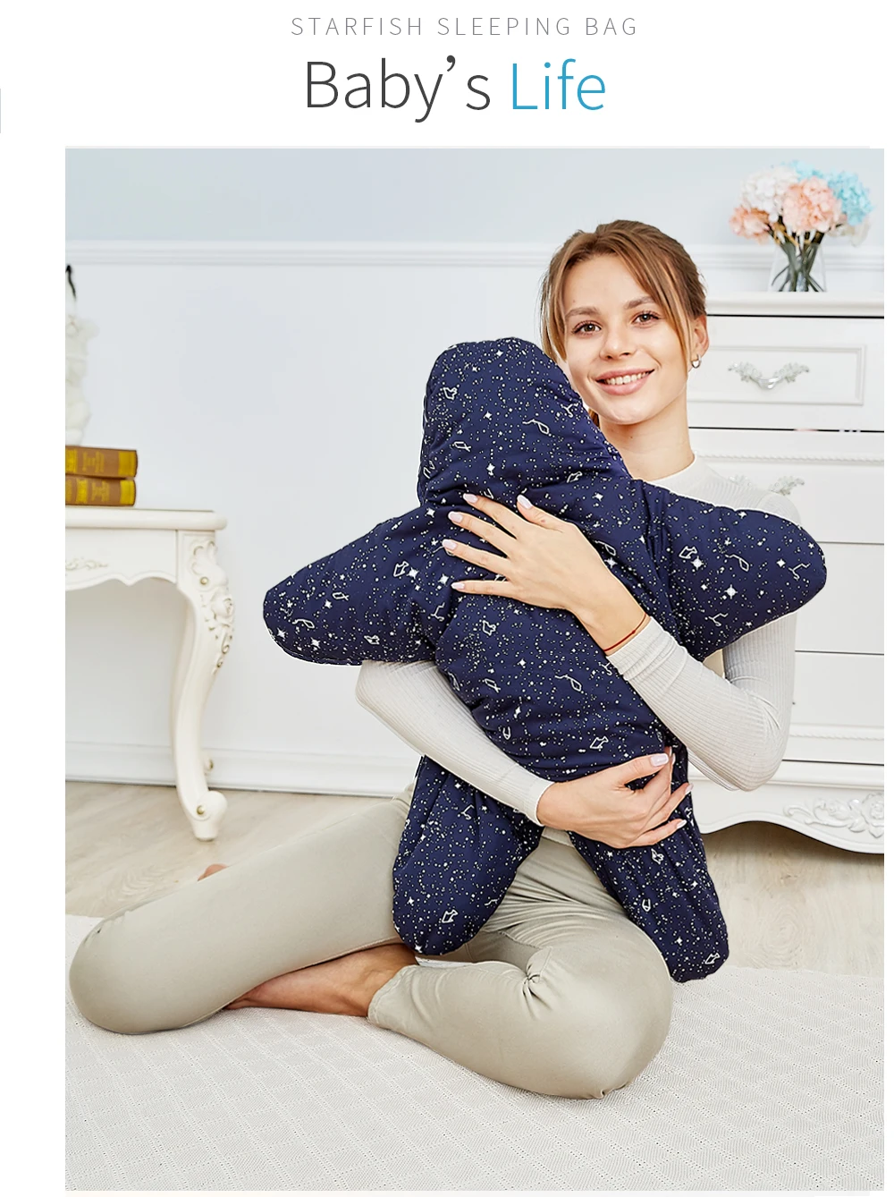 New Arrival Starfish Baby Sleeping Bag Winter Baby Sleep Sack Warm Baby Blanket Swaddle Sleepsacks