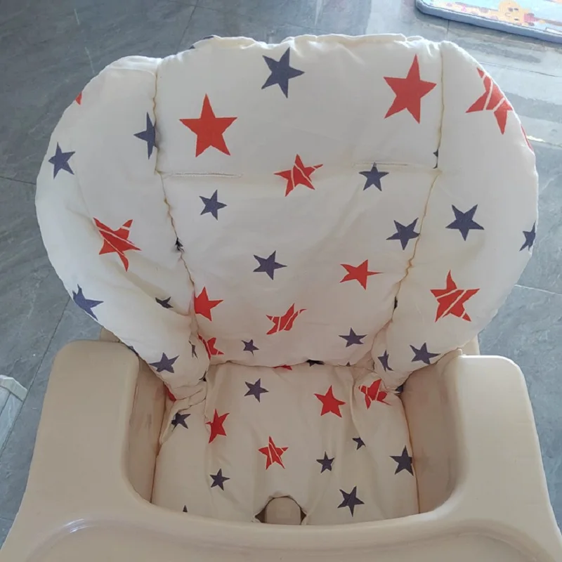 Baby Kids Highchair Cushion Pad Mat Booster Seats Cushion Pad Mat Feeding Chair Cushion Pad Stroller Cushion Mat Cotton Fabric