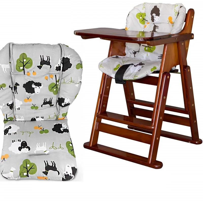 Baby Kids Highchair Cushion Pad Mat Booster Seats Cushion Pad Mat Feeding Chair Cushion Pad Stroller Cushion Mat Cotton Fabric