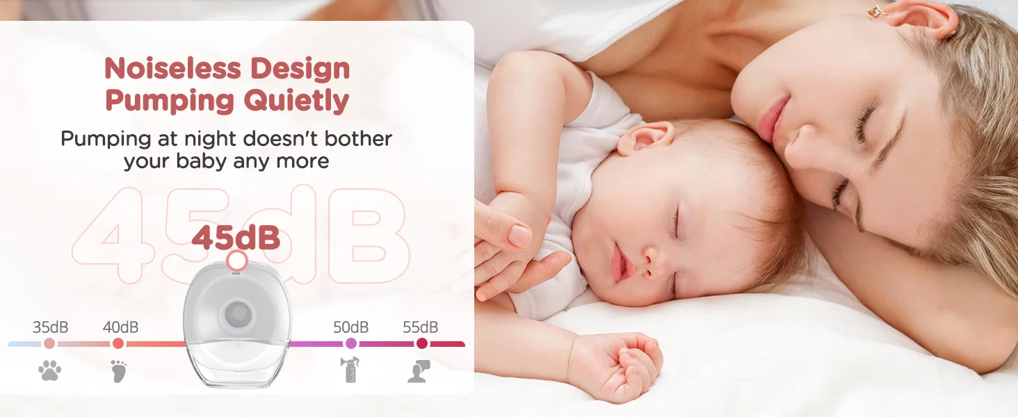 Hands Free Breast Pump Electric Wearable Breast Pump 3 Modes & 12 Levels Portable Wireless Breast Pump Low Noise Breastfeeding