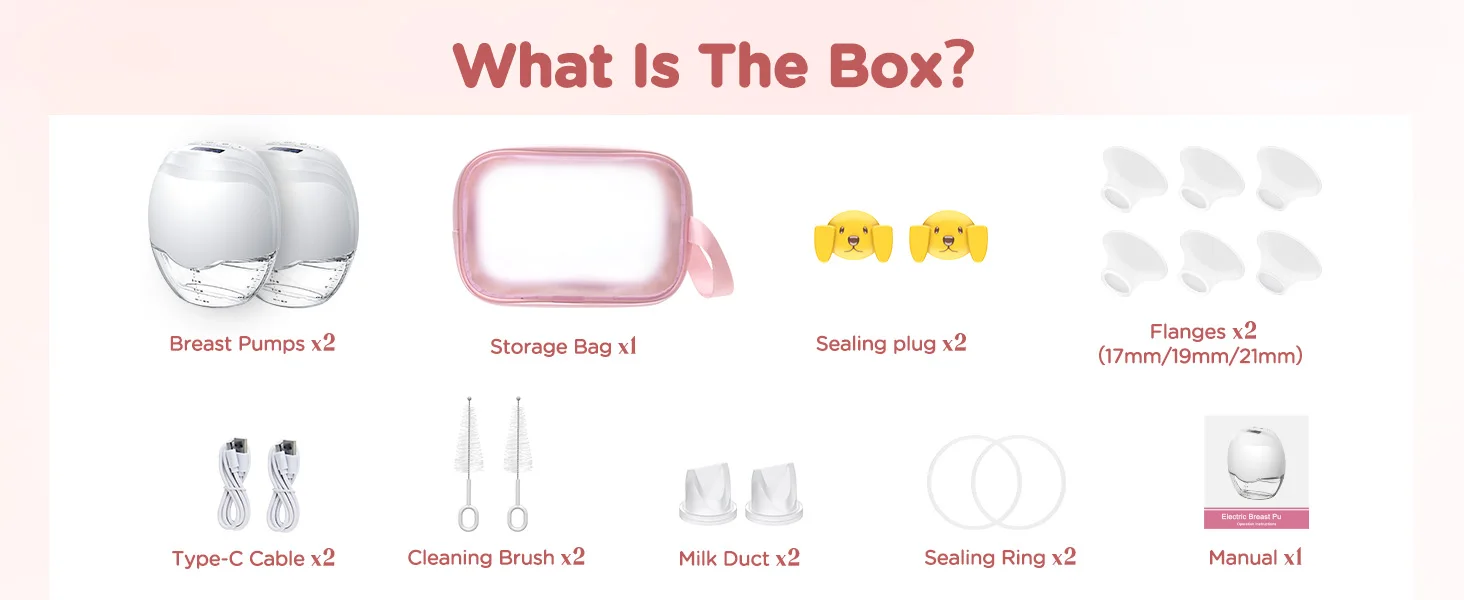 Hands Free Breast Pump Electric Wearable Breast Pump 3 Modes & 12 Levels Portable Wireless Breast Pump Low Noise Breastfeeding