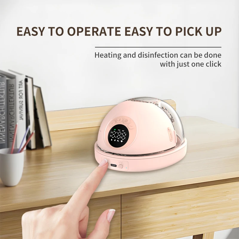 Upgrade Breast Pump Electric Handsfree BPA Free With Heating &UV Sterilize Lid Optional Silent Wireless Wearable Breastmilk Pump