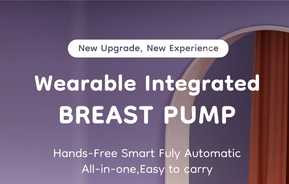 MAMIJOY Wearable Electric Breast Pump 4 Modes 36 Suction Levels Hands Free 35dB Low Noise Breast Pumps Breastfeeding EB50&EB50D