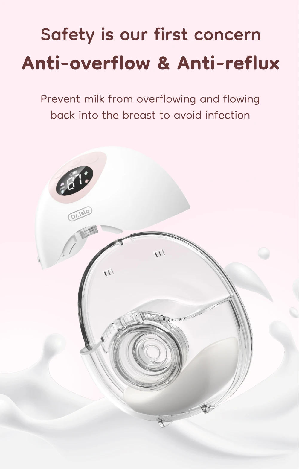 MAMIJOY Wearable Electric Breast Pump 4 Modes 36 Suction Levels Hands Free 35dB Low Noise Breast Pumps Breastfeeding EB50&EB50D
