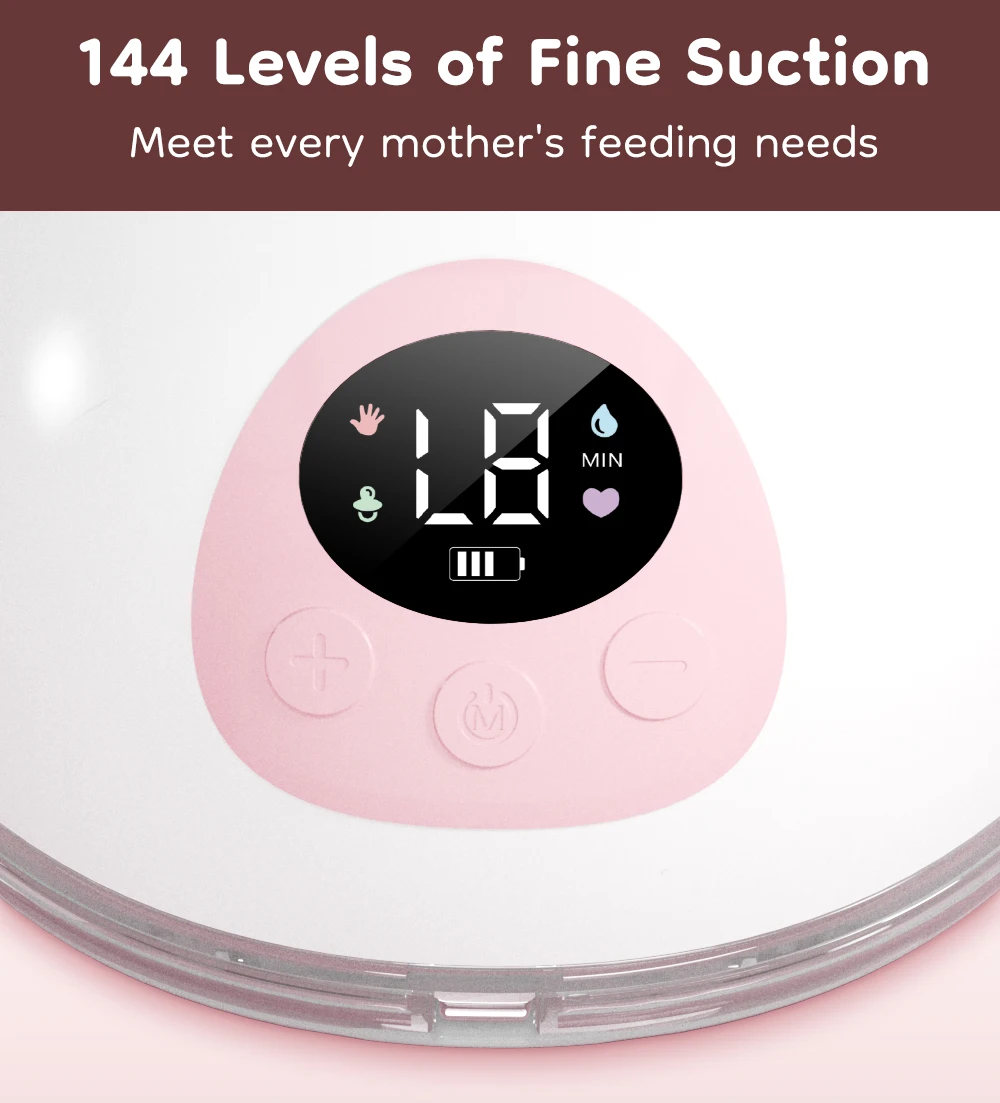 MAMIJOY Wearable Electric Breast Pump 4 Modes 36 Suction Levels Hands Free 35dB Low Noise Breast Pumps Breastfeeding EB50&EB50D