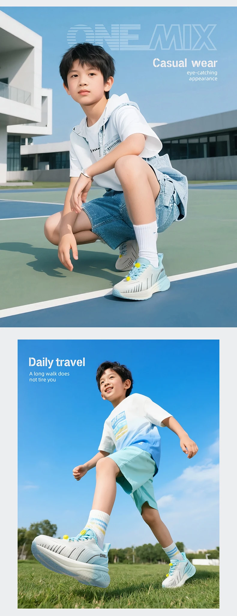 ONEMIX Children's Sports Shoes 2025 New Summer Comfortable Waterproof Running Shoes Leisure Anti-slip Sneaker For Boys And Girls