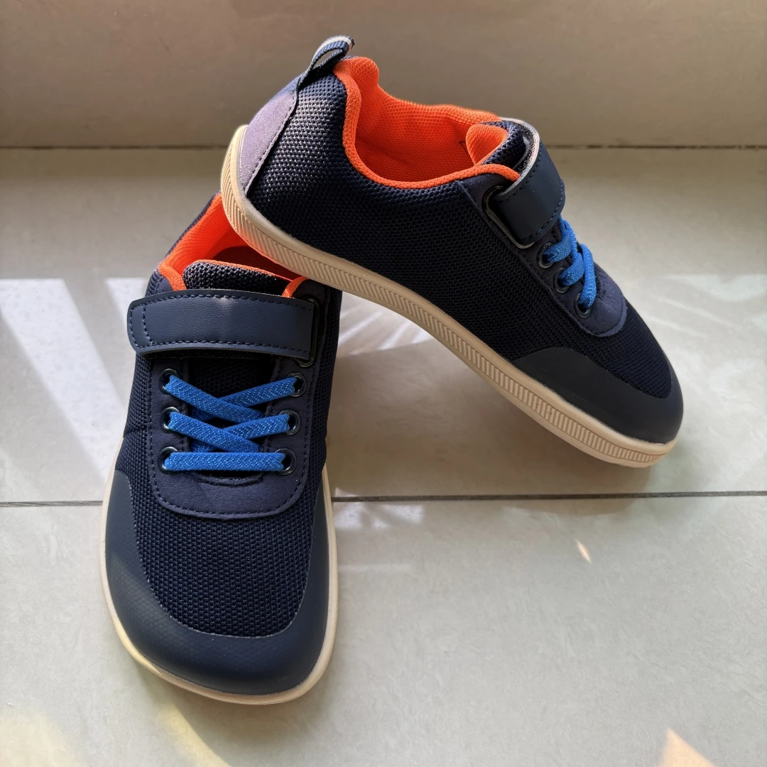 ZZFABER Kids Barefoot Shoes Soft Casual Shoes for Girls Boys Breathable Mesh Sports Sneakers Outdoor Flexible Shoes