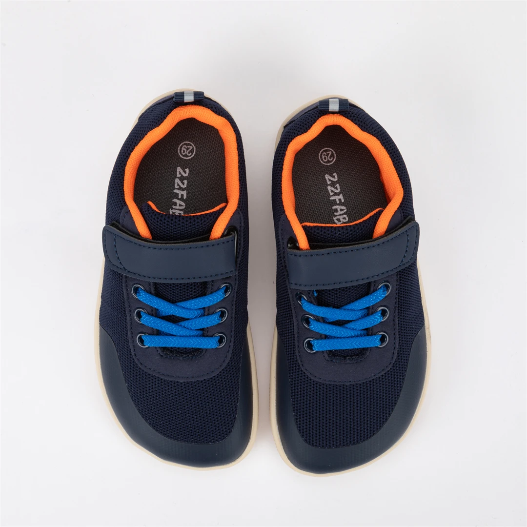 ZZFABER Kids Barefoot Shoes Soft Casual Shoes for Girls Boys Breathable Mesh Sports Sneakers Outdoor Flexible Shoes
