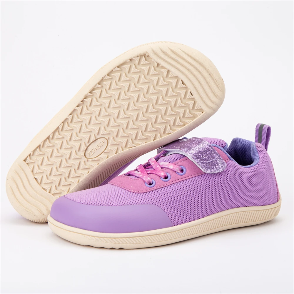 ZZFABER Kids Barefoot Shoes Soft Casual Shoes for Girls Boys Breathable Mesh Sports Sneakers Outdoor Flexible Shoes
