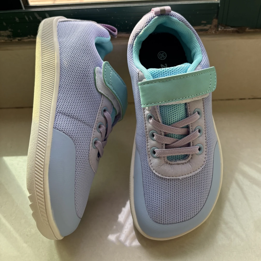 ZZFABER Kids Barefoot Shoes Soft Casual Shoes for Girls Boys Breathable Mesh Sports Sneakers Outdoor Flexible Shoes
