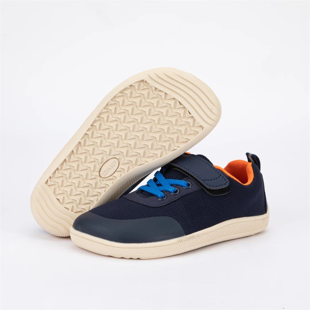 ZZFABER Kids Barefoot Shoes Soft Casual Shoes for Girls Boys Breathable Mesh Sports Sneakers Outdoor Flexible Shoes