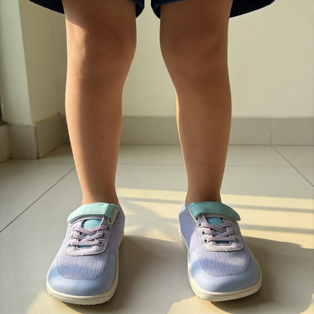 ZZFABER Kids Barefoot Shoes Soft Casual Shoes for Girls Boys Breathable Mesh Sports Sneakers Outdoor Flexible Shoes