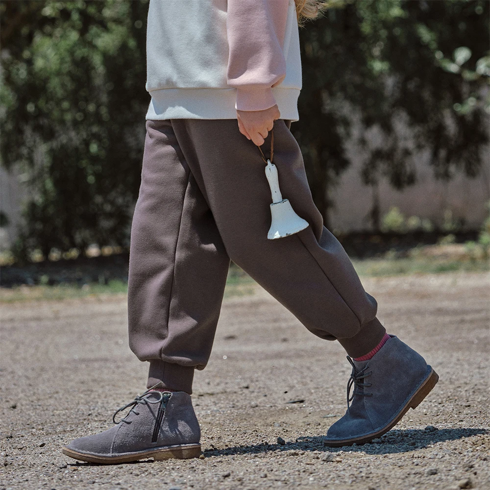 Dave Bella Children Autumn Winter Velvet Pants Girls Thicken Cargo Elastic Waist Casual Sports Jogger Warn Trousers DK4254191