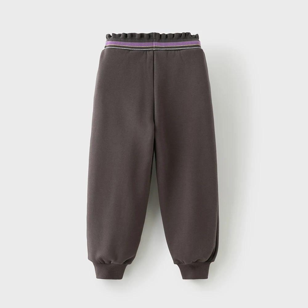 Dave Bella Children Autumn Winter Velvet Pants Girls Thicken Cargo Elastic Waist Casual Sports Jogger Warn Trousers DK4254191