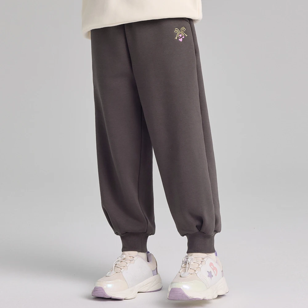 Dave Bella Children Autumn Winter Velvet Pants Girls Thicken Cargo Elastic Waist Casual Sports Jogger Warn Trousers DK4254191