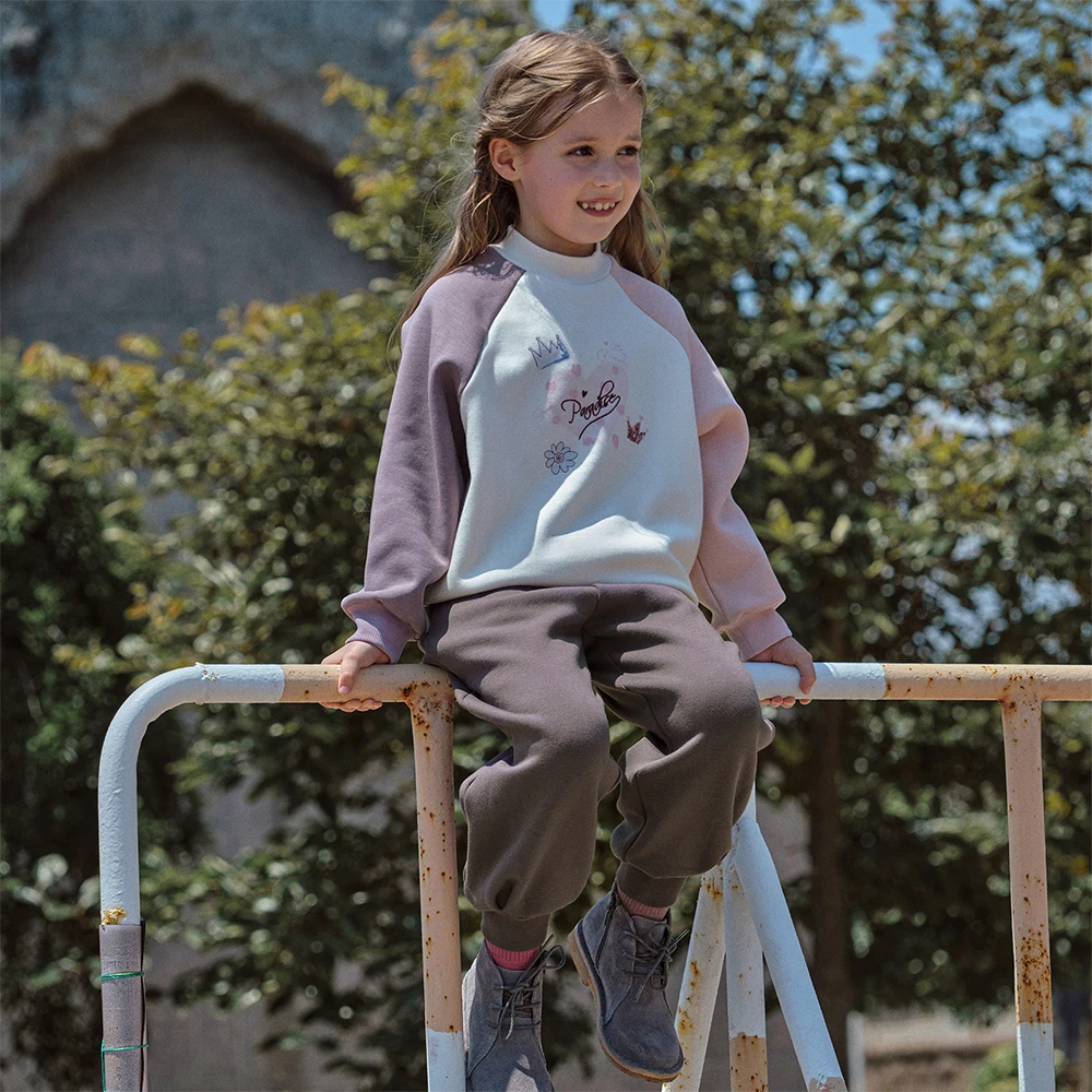 Dave Bella Children Autumn Winter Velvet Pants Girls Thicken Cargo Elastic Waist Casual Sports Jogger Warn Trousers DK4254191