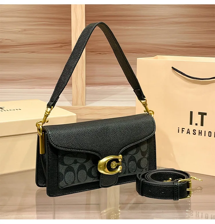Diaper Bag Stylish Fashionable Trendy Letter Logo Leather Crossbody Handbag Women Solid Color Clutch Purse Mini