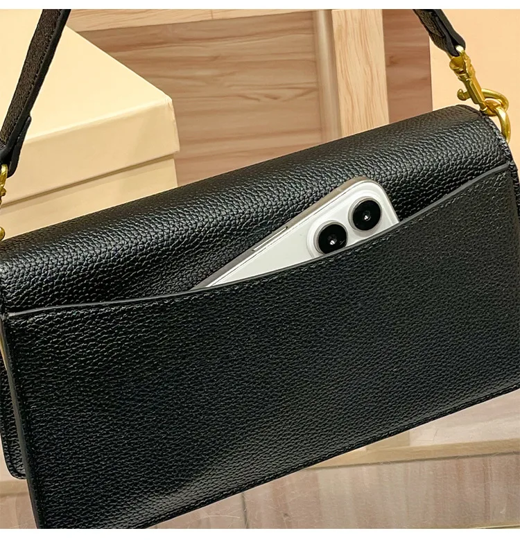 Diaper Bag Stylish Fashionable Trendy Letter Logo Leather Crossbody Handbag Women Solid Color Clutch Purse Mini