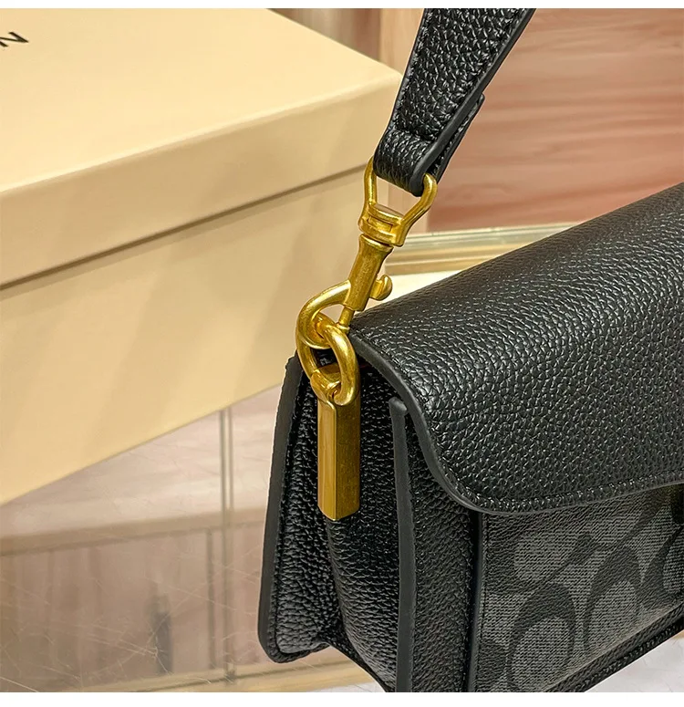 Diaper Bag Stylish Fashionable Trendy Letter Logo Leather Crossbody Handbag Women Solid Color Clutch Purse Mini
