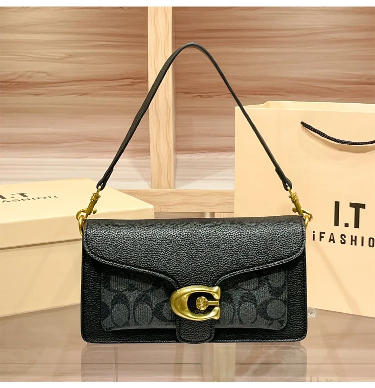 Diaper Bag Stylish Fashionable Trendy Letter Logo Leather Crossbody Handbag Women Solid Color Clutch Purse Mini