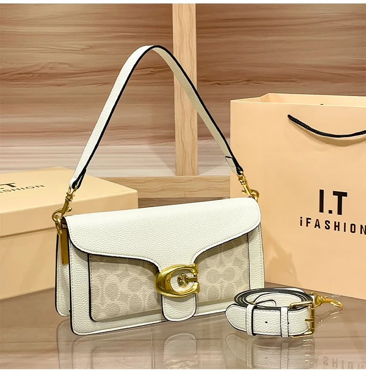 Diaper Bag Stylish Fashionable Trendy Letter Logo Leather Crossbody Handbag Women Solid Color Clutch Purse Mini