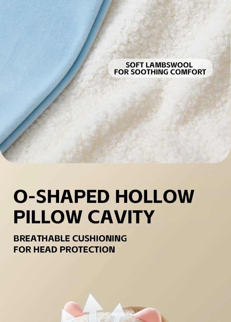 AIBEDILA Baby Head Protector Pillow 3-Sided Anti-Fall Back Safety Pad for Crawling Walking Toddlers Cute Animal Design