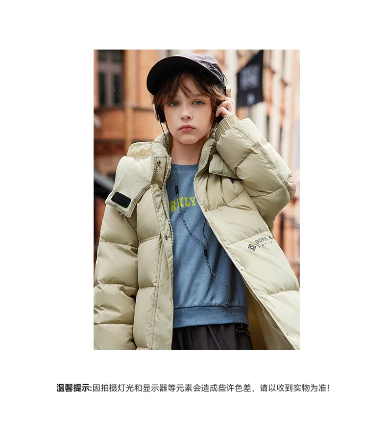 OLEKID 2025 Winter Boy Down Jacket White Duck Down Thick Warm Long Teenage Boys Jacket Coat 6-14 Years Kids Boy Parkas Outerwear
