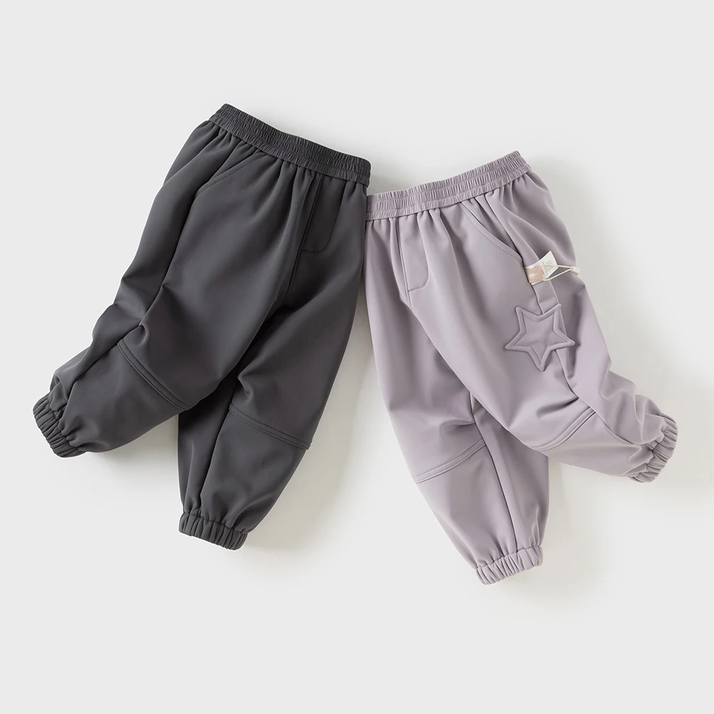 Dave Bella Children Plush Pants Autumn Winter Girls Boys Thick Soft Trousers Elastic Waist Pant Outerwear Kids Clothes DB4254627