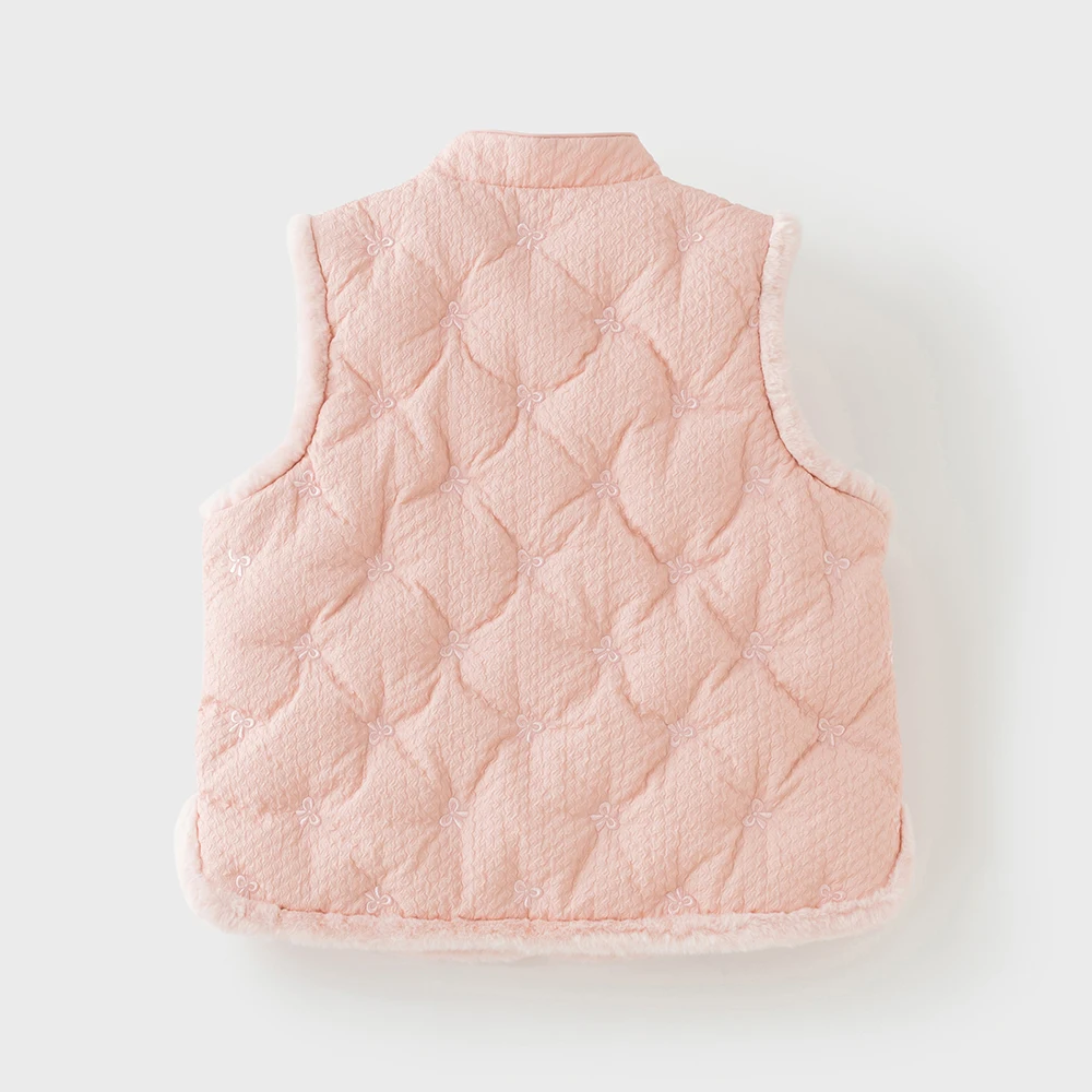 Dave Bella Girls Down Vest Autumn Winter Clothing Sleeveless Children Fashion Casual Coat Plush Outerwear Shoulder Top DK4253631