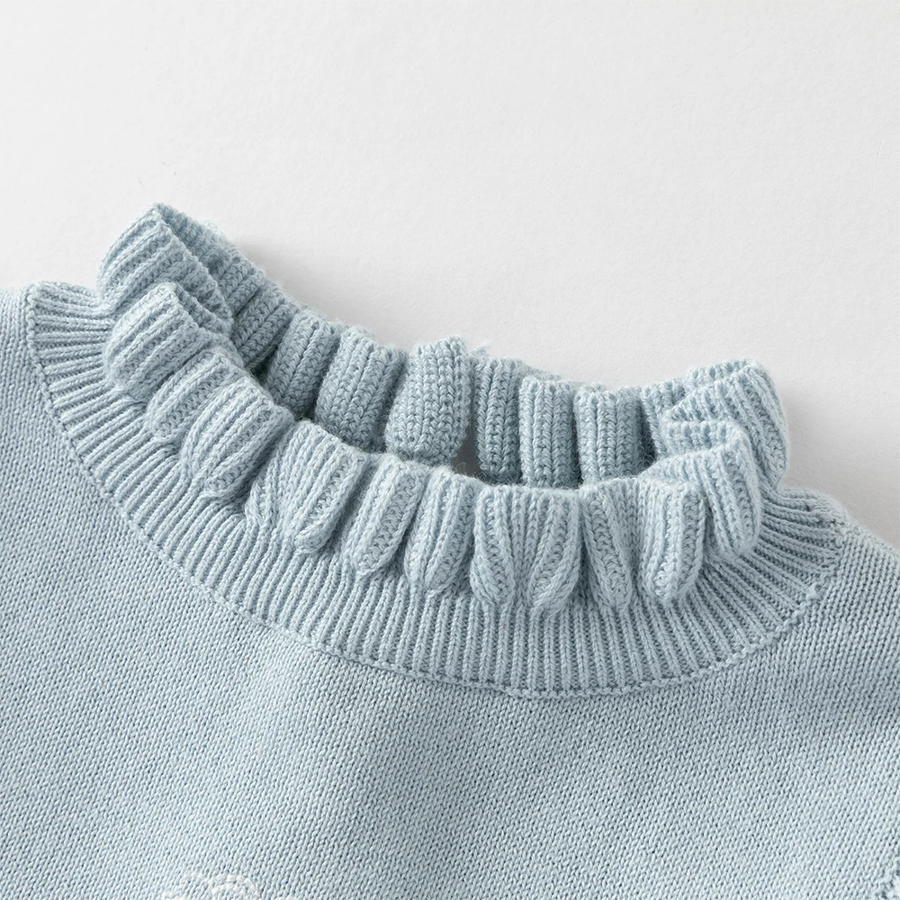 Dave Bella Elegant Dress For Girls Spring Children Sweater Princess Mesh Dress Long Sleeve Charm Outdoor Kids Clothing DB1260706