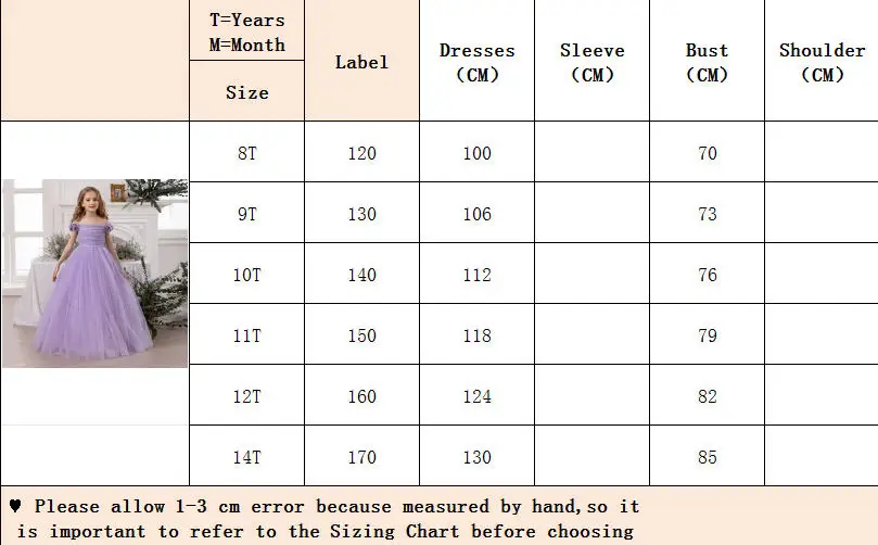Girls' Purple Princess Dress with Petal Sleeves – Spaghetti Strap Formal Gown for Piano Recitals Toddler Girl Clothes