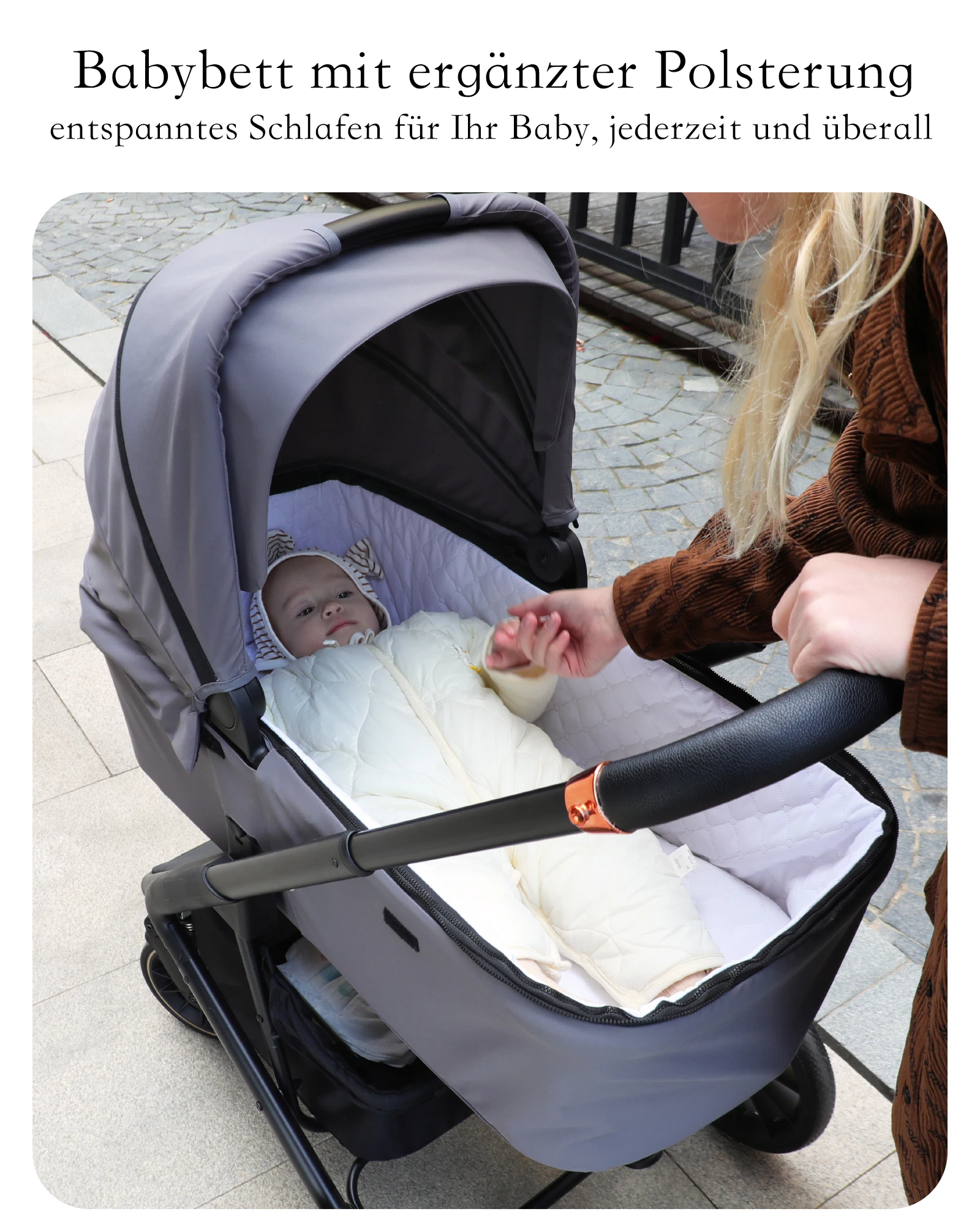 Pink Multifunctional Baby Stroller Travel System Lightweight Frame Folding Gray with Car Seat Carrycot - Easy to Carry