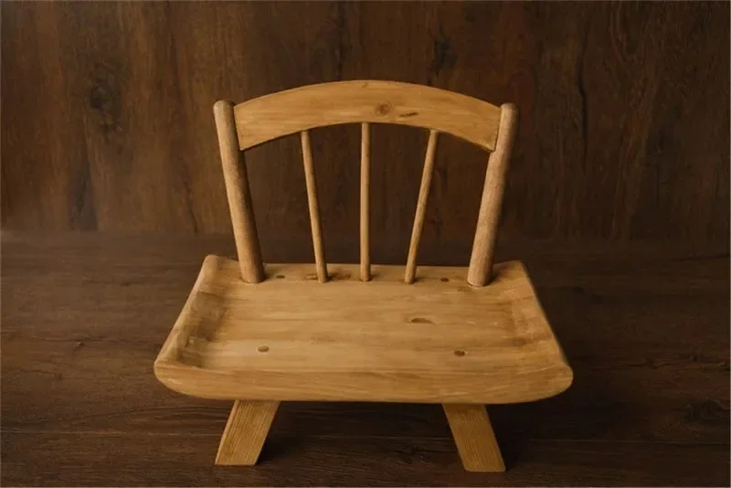 Newborn Photography Props Vintage Wooden Chair Bed Baby Furniture for Infant Photo Shooting Fotografia Posing Babies Accessories