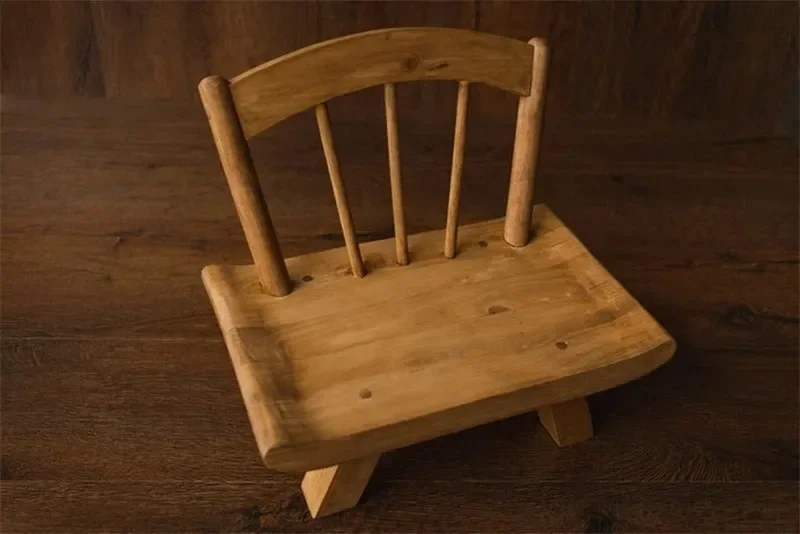 Newborn Photography Props Vintage Wooden Chair Bed Baby Furniture for Infant Photo Shooting Fotografia Posing Babies Accessories