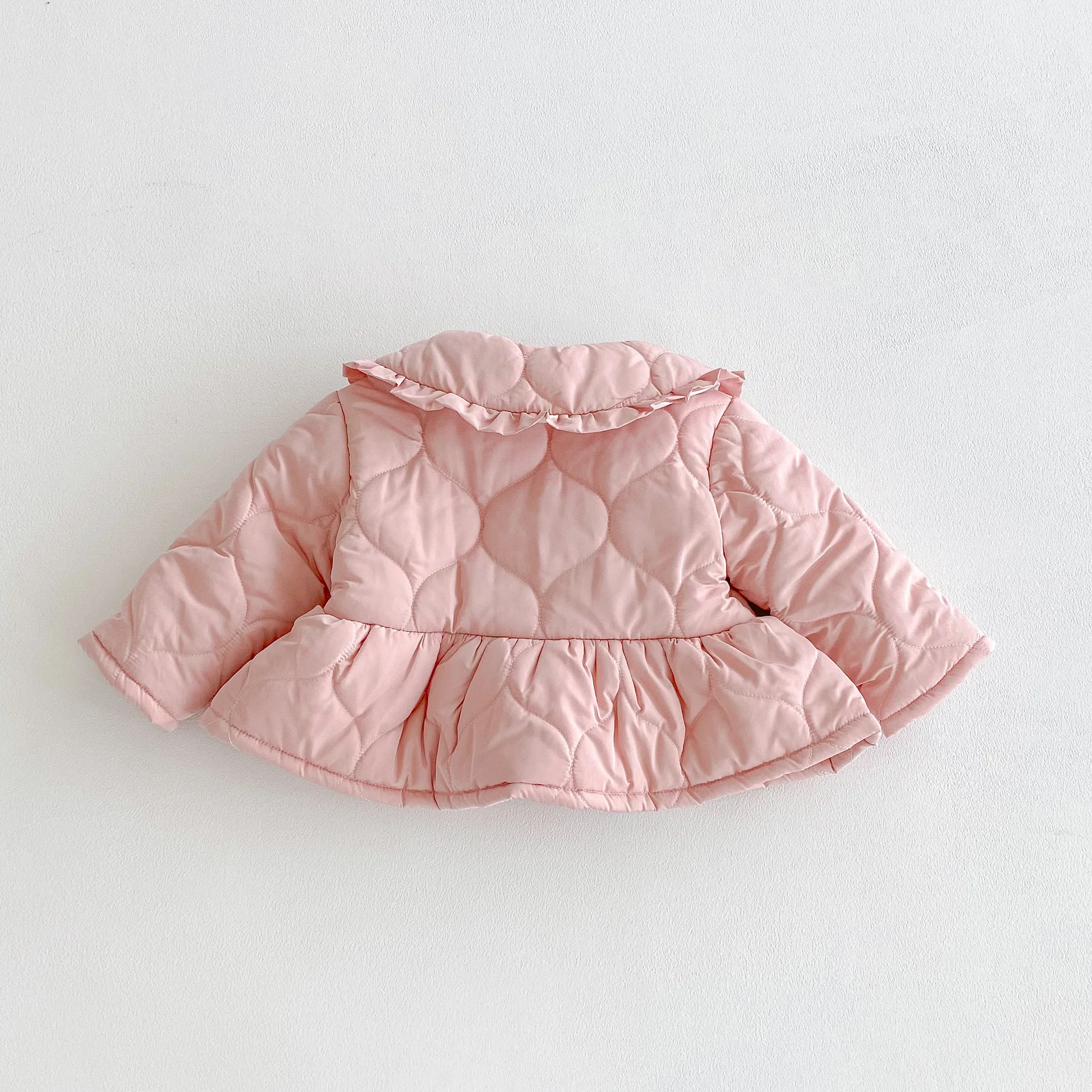 2025 Winter New Girls Warm Coat Children Plus Velvet Thick Lapel Jacket Baby Girl Long Sleeve Cotton Padded Jacket Kids Clothes