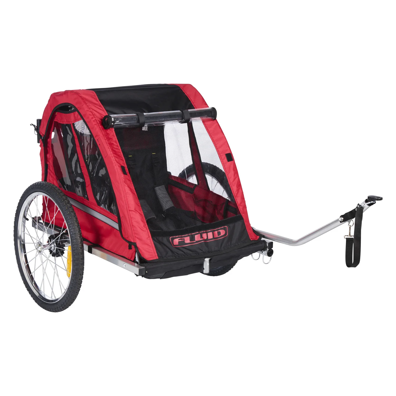 FLUID BT511 Children's Bicycle Trailer Breathable Safe Foldable Suitable for All Bicycles Convenient Storage Suitable for Children Aged 1-2 Children's Bicycle Trailer Shock Absorbing Tires