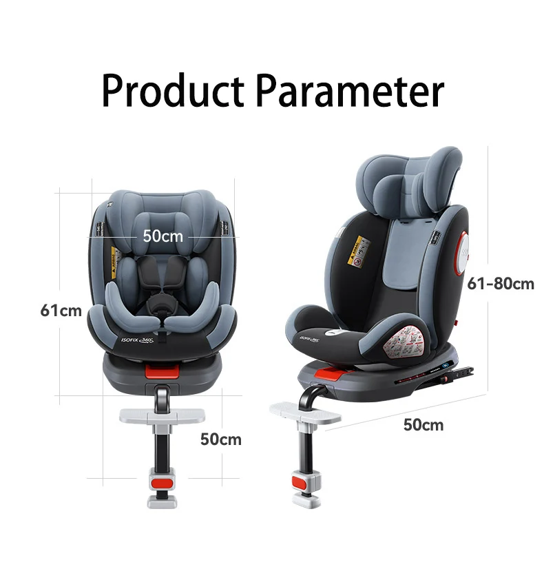 Baby Car Seat with ISOFIX Child Safety Car Seat Compatible Interface ECE R129 Certified Newborn Product Baby Travel System Supports 360° Rotation Adjustable Essential for Baby Travel New Model High Safety Protects Baby's Travel Infant Car Safety Seat