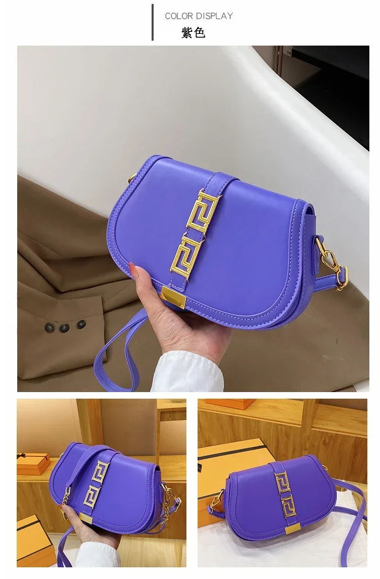 High End Minimalist Trendy Letter Logo Diaper Bag Leather Crossbody Purse For Women Stylish Casual Simple Vintage Tote Bag