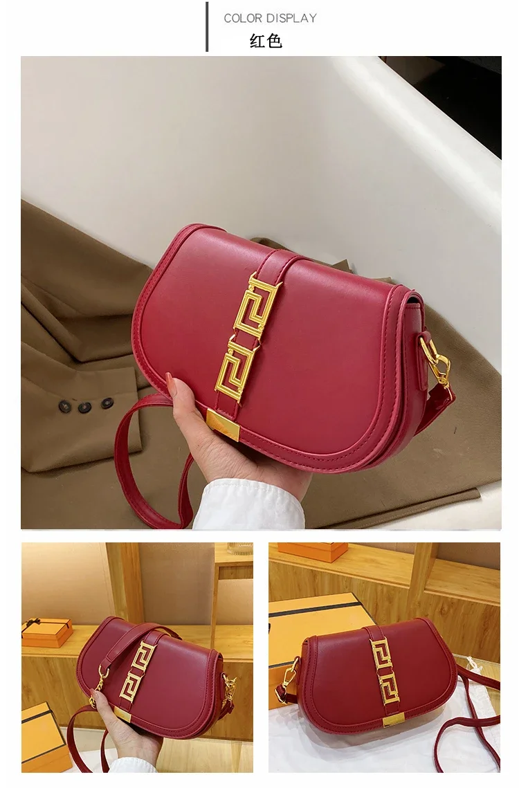 High End Minimalist Trendy Letter Logo Diaper Bag Leather Crossbody Purse For Women Stylish Casual Simple Vintage Tote Bag