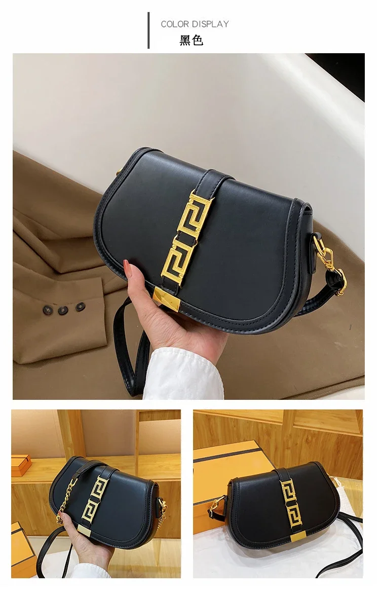 High End Minimalist Trendy Letter Logo Diaper Bag Leather Crossbody Purse For Women Stylish Casual Simple Vintage Tote Bag